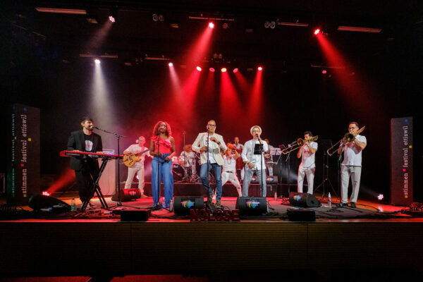 Die Formation Nolosé tritt am Samstag, 6. Juni 2026, an der 22. Ausgabe des Stimmen Festival Ettiswil in der Büelacherhalle in Ettiswil (LU),
Schweiz, auf. Fotograf: Markus Frömml