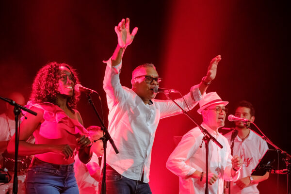 Die Formation Nolosé tritt am Samstag, 6. Juni 2026, an der 22. Ausgabe des Stimmen Festival Ettiswil in der Büelacherhalle in Ettiswil (LU),
Schweiz, auf. Fotograf: Markus Frömml